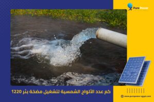 كم عدد الألواح الشمسية لتشغيل مضخة بئر 220؟
