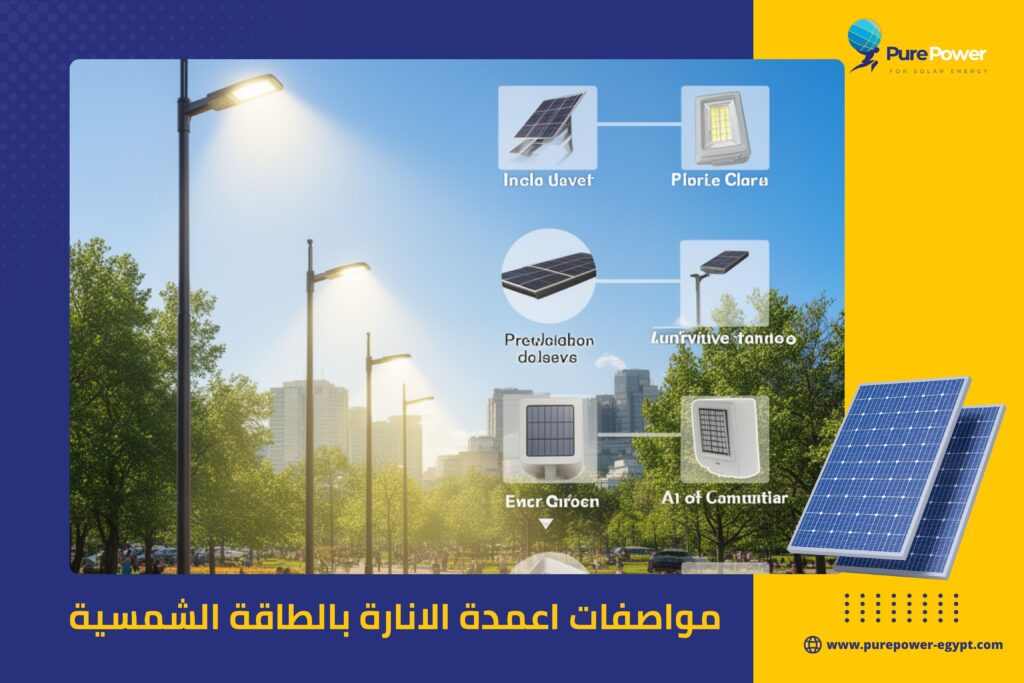 مواصفات اعمدة الانارة بالطاقة الشمسية